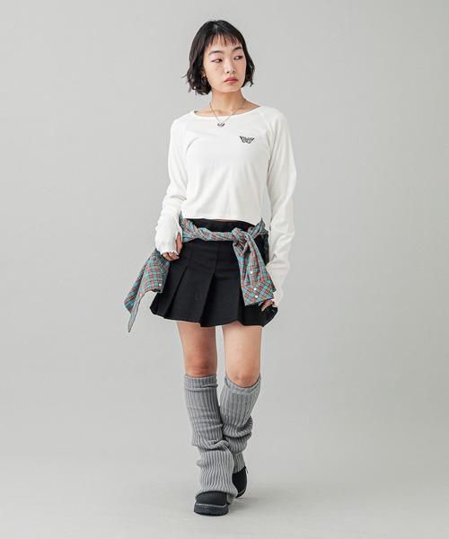 X-girl（エックスガール）の「2WAY LOOSE SOCKS（レッグウォーマー・レディース・ブラック/グレー・ONE SIZE）」の14枚目の写真