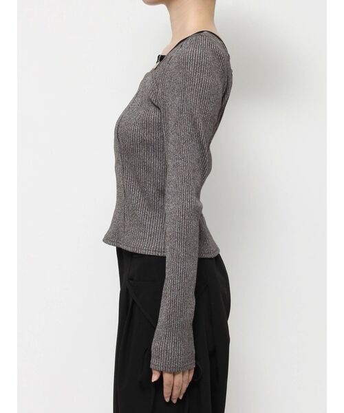 EATME（イートミー）の「ベルテッドリブTOP（Tシャツ/カットソー・レディース・グレー/ブラック/ライトブルー・FREE）」の19枚目の写真