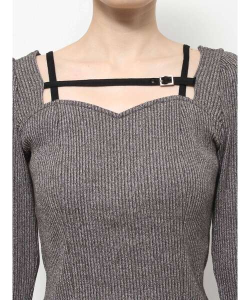 EATME（イートミー）の「ベルテッドリブTOP（Tシャツ/カットソー・レディース・グレー/ブラック/ライトブルー・FREE）」の17枚目の写真