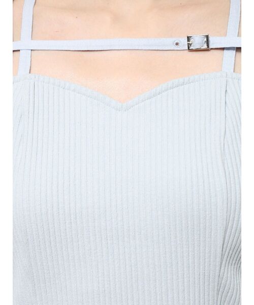 EATME（イートミー）の「ベルテッドリブTOP（Tシャツ/カットソー・レディース・グレー/ブラック/ライトブルー・FREE）」の10枚目の写真