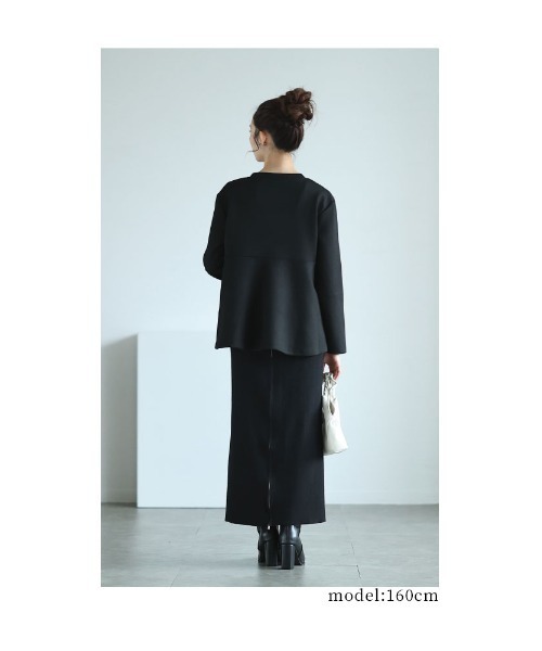 Sawa a la mode(サワアラモード)の「フリルドッキングペプラムトップス(Tシャツ/カットソー・レディース・ブラック/グレー・FREE)」の19枚目の写真
