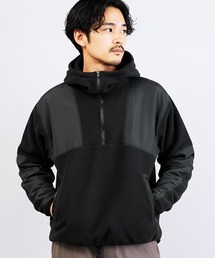 フリース プルオーバー」に該当するブラック/黒色系のメンズ