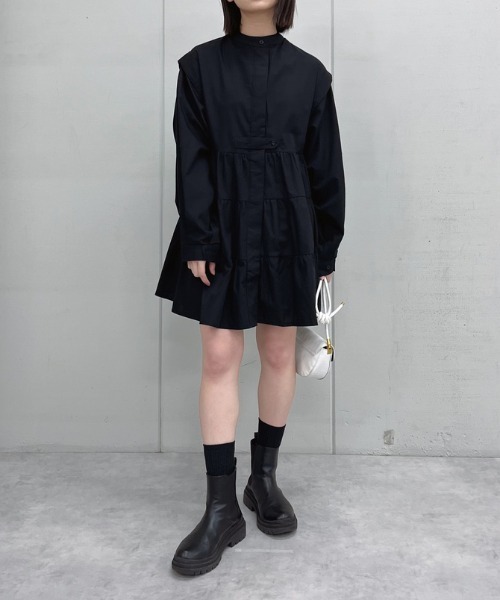 spiritoso(スピリトーゾ)の「【spiritoso】ティアードフレアチュニック(その他トップス・レディース・グレイッシュベージュ/ブラック/ホワイト・MEDIUM)」の11枚目の写真