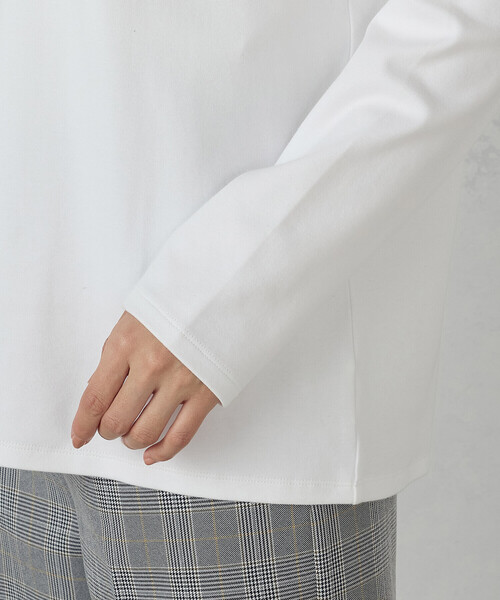 COMME CA ISM（コムサイズム）の「フラワープリント　Ｔシャツ（長袖）（Tシャツ/カットソー・レディース・グレー/ホワイト・MEDIUM/LARGE）」の12枚目の写真