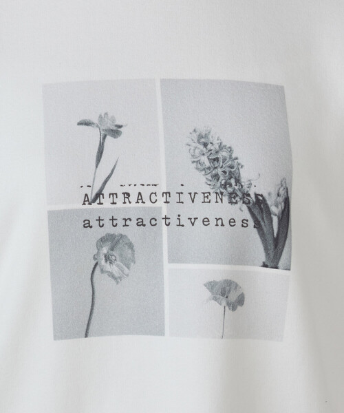 COMME CA ISM（コムサイズム）の「フラワープリント　Ｔシャツ（長袖）（Tシャツ/カットソー・レディース・グレー/ホワイト・MEDIUM/LARGE）」の13枚目の写真