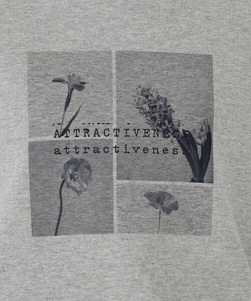 COMME CA ISM（コムサイズム）の「フラワープリント　Ｔシャツ（長袖）（Tシャツ/カットソー・レディース・グレー/ホワイト・MEDIUM/LARGE）」の14枚目の写真