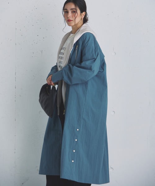 Doux archives（ドゥアルシーヴ）の「【名品】バックギャザーロングMA-1（その他アウター・レディース・グレイッシュベージュ/カーキ/モカ/ブラック/ブルー/ブラウン・FREE）」の6枚目の写真