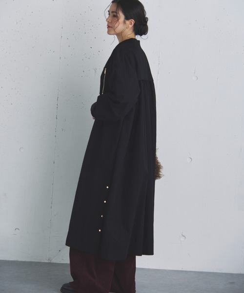 ワダ様Doux Archives バックギャザーロングMA-1ジップアップコート ワダ様Doux Archives バックギャザーロングMA-1ジップアップ