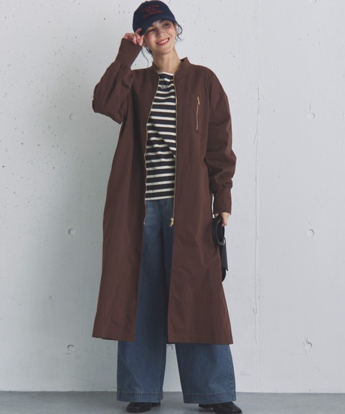 ワダ様Doux Archives バックギャザーロングMA-1ジップアップコート 名品】バックギャザーロングMA-1（その他アウター）｜DOUX