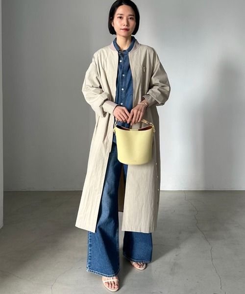 Doux archives（ドゥアルシーヴ）の「【名品】バックギャザーロングMA-1（その他アウター・レディース・グレイッシュベージュ/カーキ/モカ/ブラック/ブルー/ブラウン・FREE）」の15枚目の写真