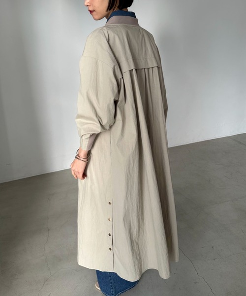Doux archives（ドゥアルシーヴ）の「【名品】バックギャザーロングMA-1（その他アウター・レディース・グレイッシュベージュ/カーキ/モカ/ブラック/ブルー/ブラウン・FREE）」の18枚目の写真