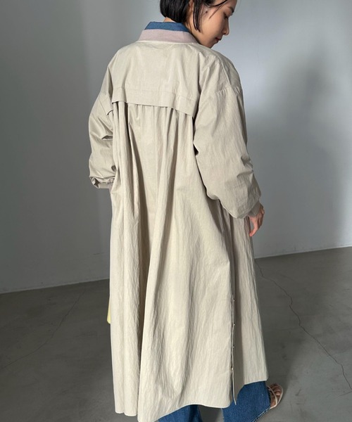 Doux archives（ドゥアルシーヴ）の「【名品】バックギャザーロングMA-1（その他アウター・レディース・グレイッシュベージュ/カーキ/モカ/ブラック/ブルー/ブラウン・FREE）」の19枚目の写真