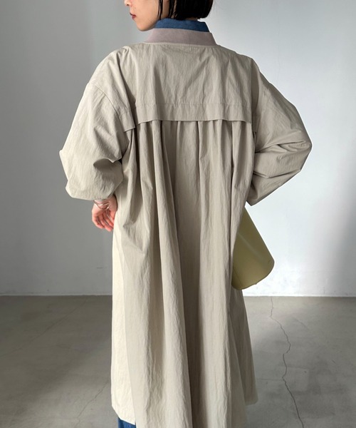 Doux archives（ドゥアルシーヴ）の「【名品】バックギャザーロングMA-1（その他アウター・レディース・グレイッシュベージュ/カーキ/モカ/ブラック/ブルー/ブラウン・FREE）」の20枚目の写真