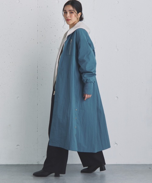 ワダ様Doux Archives バックギャザーロングMA-1ジップアップコート ワダ様Doux Archives バックギャザーロングMA-1ジップアップコート