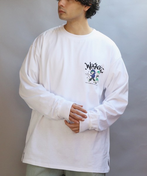 ８(eight)（エイト）の「グラフィック発砲プリントロンT（Tシャツ/カットソー・メンズ・ホワイト系その他/ホワイト系その他3/ブラック系その他/ブラック系その他2/ホワイト系その他2/ブラック系その他3・MEDIUM/LARGE）」の10枚目の写真