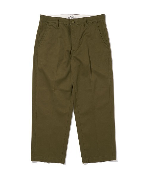 リープリーダーCセット セール】Levi's/リーバイス STA PREST ワイドレッグ クロップ カーキ