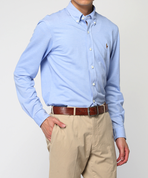 POLO RALPH LAUREN（ポロ ラルフ ローレン）の「スリムフィット コットン オックスフォード シャツ（シャツ/ブラウス・メンズ・ホワイト/ブルー・XX-LARGE/X-LARGE/MEDIUM/LARGE/SMALL/X-SMALL）」の4枚目の写真