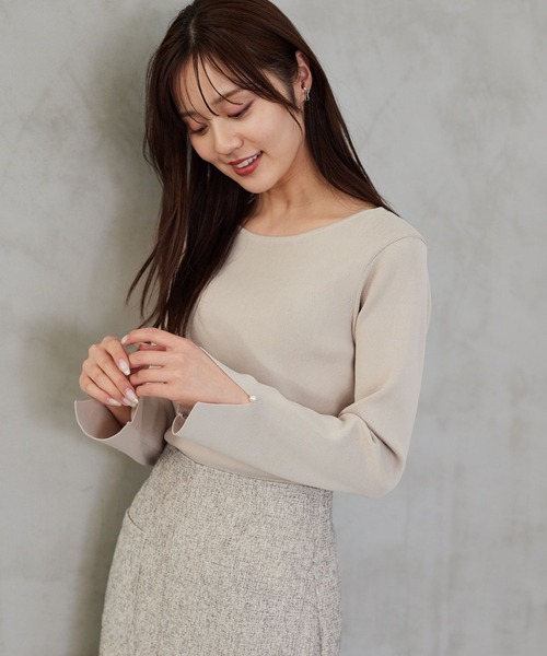 スデスリットパールボートネックニット291777（ニット/セーター）｜Andemiu（アンデミュウ）