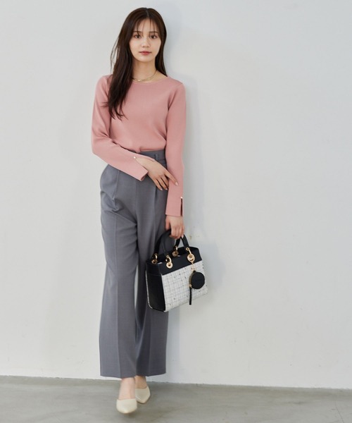 スデスリットパールボートネックニット291777（ニット/セーター）｜Andemiu（アンデミュウ）