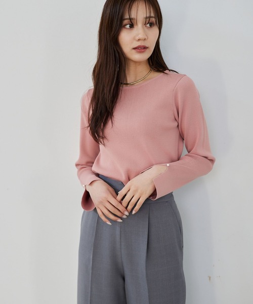 スデスリットパールボートネックニット291777（ニット/セーター）｜Andemiu（アンデミュウ）