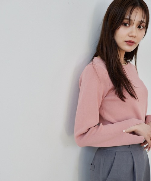 スデスリットパールボートネックニット291777（ニット/セーター）｜Andemiu（アンデミュウ）