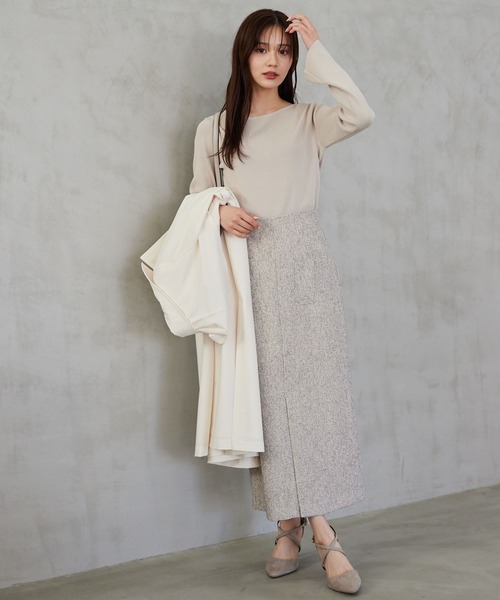 スデスリットパールボートネックニット291777（ニット/セーター）｜Andemiu（アンデミュウ）