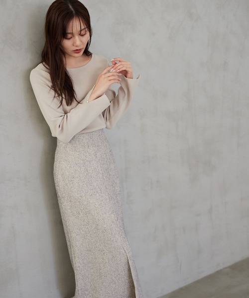 スデスリットパールボートネックニット291777（ニット/セーター）｜Andemiu（アンデミュウ）