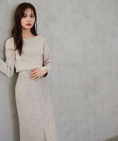 スデスリットパールボートネックニット291777（ニット/セーター）｜Andemiu（アンデミュウ）