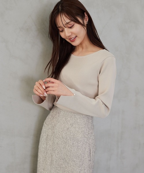 スデスリットパールボートネックニット291777（ニット/セーター）｜Andemiu（アンデミュウ）