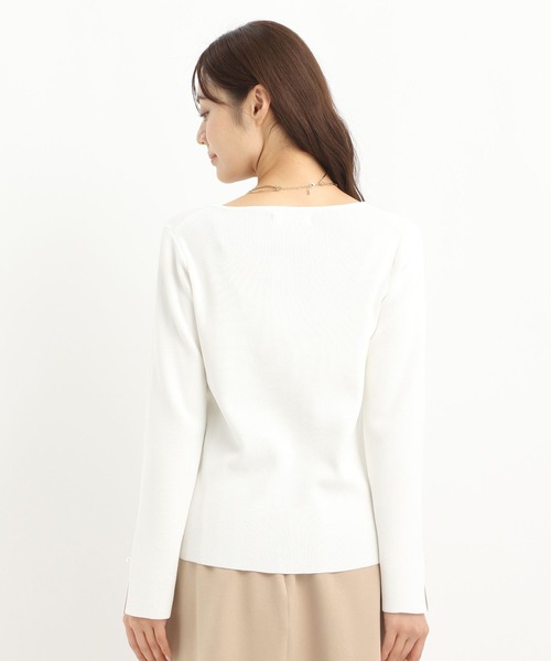 スデスリットパールボートネックニット291777（ニット/セーター）｜Andemiu（アンデミュウ）