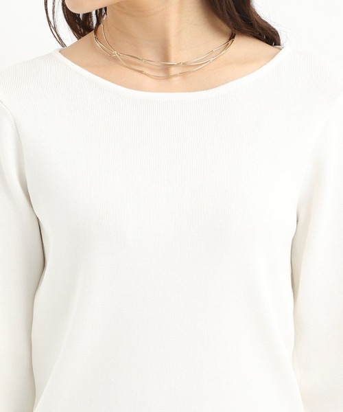 スデスリットパールボートネックニット291777（ニット/セーター）｜Andemiu（アンデミュウ）