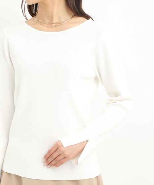 スデスリットパールボートネックニット291777（ニット/セーター）｜Andemiu（アンデミュウ）