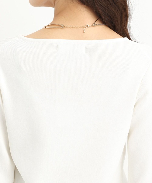 スデスリットパールボートネックニット291777（ニット/セーター）｜Andemiu（アンデミュウ）