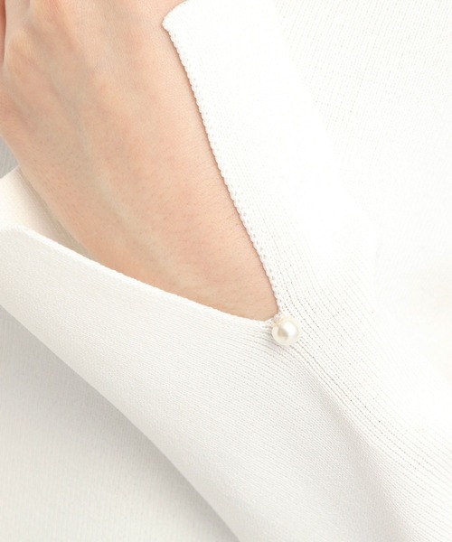 スデスリットパールボートネックニット291777（ニット/セーター）｜Andemiu（アンデミュウ）