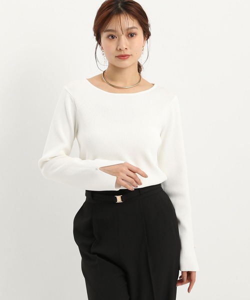 スデスリットパールボートネックニット291777（ニット/セーター）｜Andemiu（アンデミュウ）