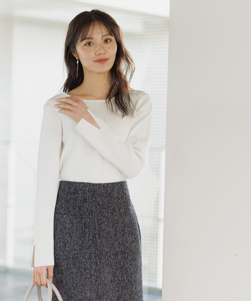 スデスリットパールボートネックニット291777（ニット/セーター）｜Andemiu（アンデミュウ）