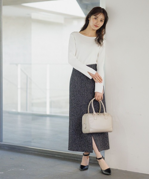 スデスリットパールボートネックニット291777（ニット/セーター）｜Andemiu（アンデミュウ）