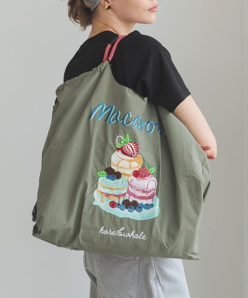 DONOBAN（ドノバン）の「ビッグマルシェバッグ（ハンドバッグ・レディース・ネイビー/ホワイト/カーキ/ブルー/ベージュ系その他/ネイビー系1/ブルー系その他2/ブルー系その他3/ブルー系その他/ベージュ/カーキ系1・L）」の5枚目の写真