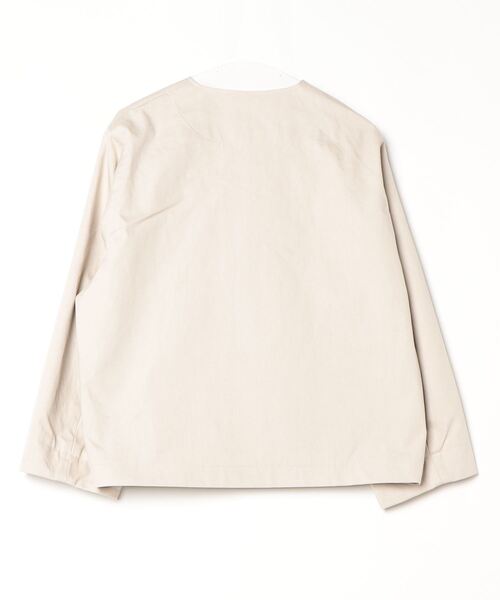 ORCIVAL(オーシバル)の「ORCIVAL/オーシバル カラーレスジャケット COLLARLESS JACKET OR-A0694 WB(ノーカラージャケット・レディース・ベージュ/ネイビー・1)」の3枚目の写真