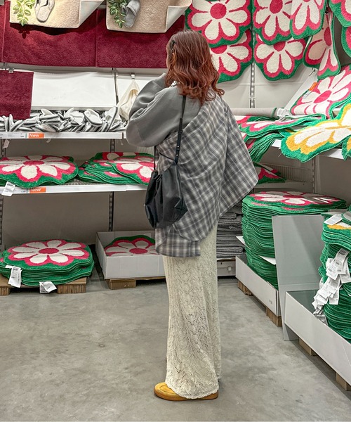 PILIT(ピリット)の「【セットアップ可】クロシェニットスカート(スカート・レディース・オフホワイト/ミント・MEDIUM)」の19枚目の写真