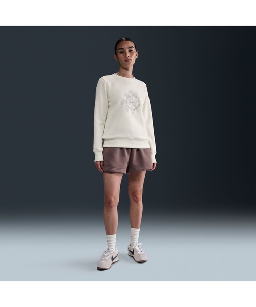 NIKE（ナイキ）の「ナイキ NIKE ナイキ  NSW PHNX FLC STD CREW OPP L/S トップ（スウェット・レディース・オフホワイト/ブルー/ホワイト・M/L）」の7枚目の写真