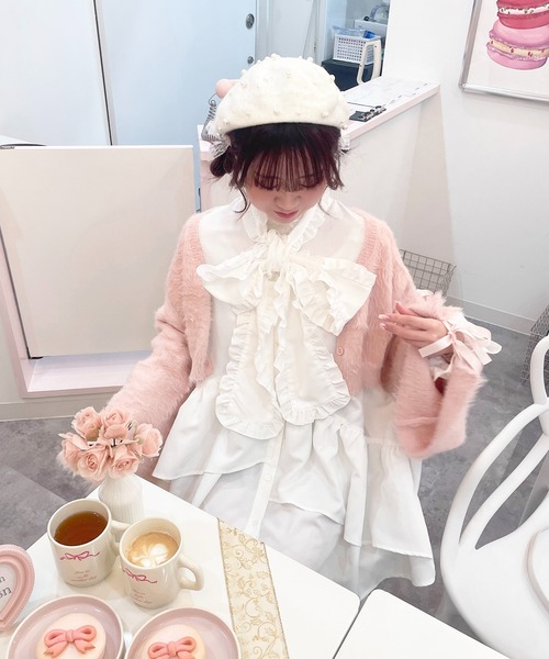 apres jour(アプレジュール)の「チュニックボウタイシャツワンピース【ZOZOTOWN限定アイテム】(シャツワンピース・レディース・オフホワイト/ブラック/ブルー系その他/ライトイエロー・X-LARGE/フリー)」の20枚目の写真