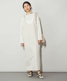 ＜CITEN＞バックギャザーUネックワンピース