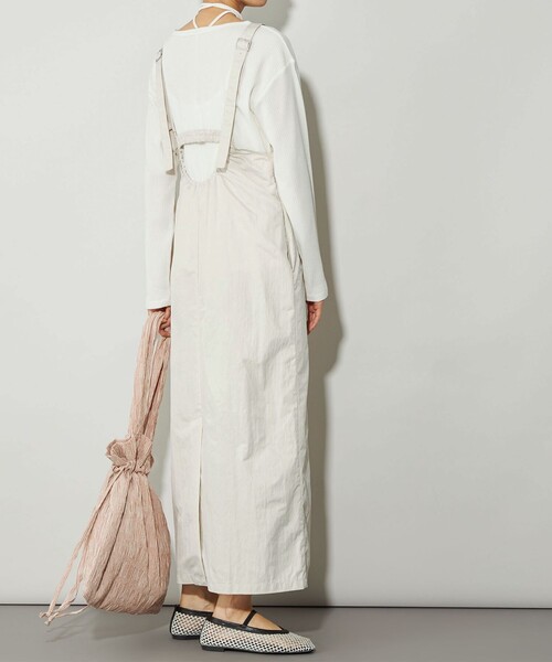 CITEN（シテン）の「＜CITEN＞バックギャザーUネックワンピース（ワンピース・レディース・オフホワイト/ブラック・S/M）」の4枚目の写真