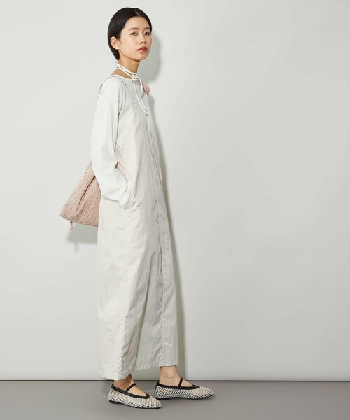 CITEN（シテン）の「＜CITEN＞バックギャザーUネックワンピース（ワンピース・レディース・オフホワイト/ブラック・S/M）」の5枚目の写真