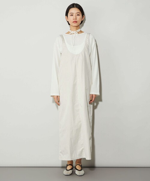 CITEN（シテン）の「＜CITEN＞バックギャザーUネックワンピース（ワンピース・レディース・オフホワイト/ブラック・S/M）」の8枚目の写真