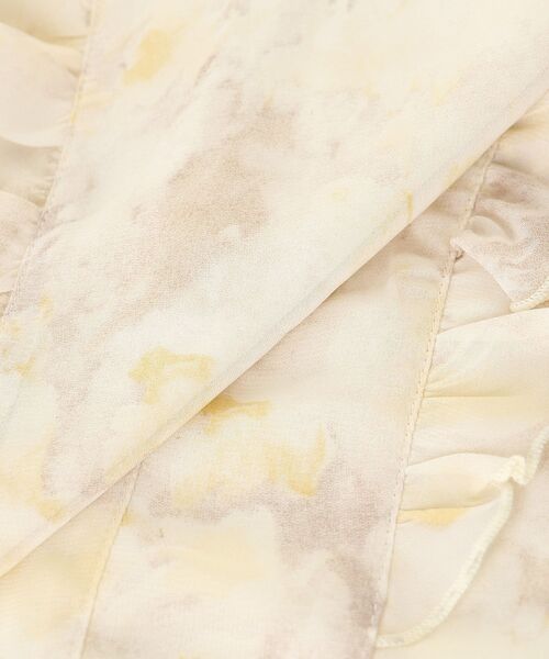 MAJESTIC LEGON（マジェスティックレゴン）の「襟付きシアーフリルブラウス（シャツ/ブラウス・レディース・ピンク/アイボリー/グレー/グレー系その他/イエロー系その他・MEDIUM）」の7枚目の写真