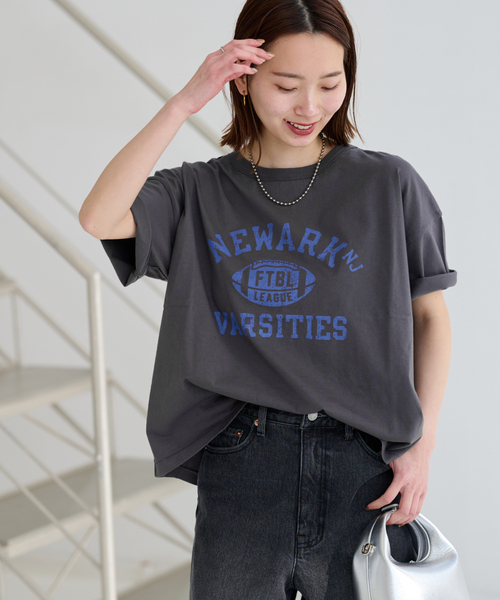 JOURNAL STANDARD relume(ジャーナルスタンダード レリューム)の「ヴィンテージロゴT(Tシャツ/カットソー・レディース・ブラック系その他/ブラック/ホワイト/ホワイト系その他・FREE)」の1枚目の写真