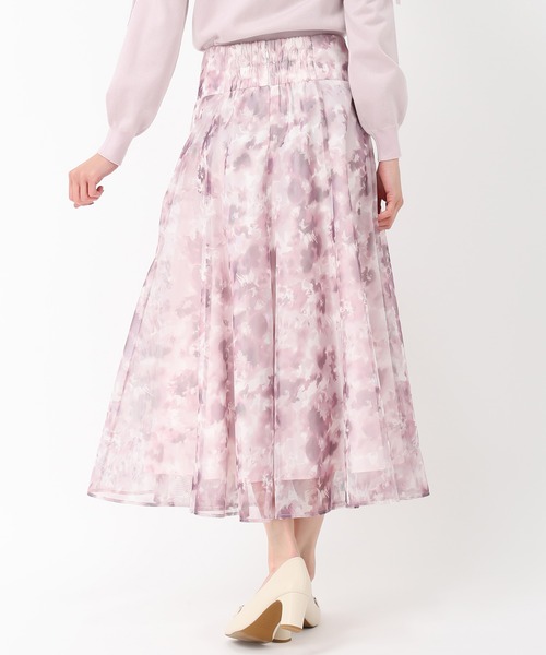 MISCH MASCH(ミッシュマッシュ)の「インクフラワーメッシュスカート(スカート・レディース・イエロー/ピンク/グリーン・S/M)」の5枚目の写真
