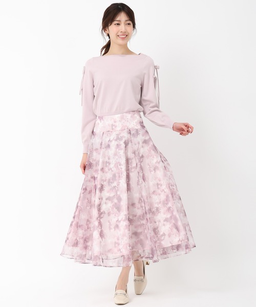 MISCH MASCH(ミッシュマッシュ)の「インクフラワーメッシュスカート(スカート・レディース・イエロー/ピンク/グリーン・S/M)」の10枚目の写真